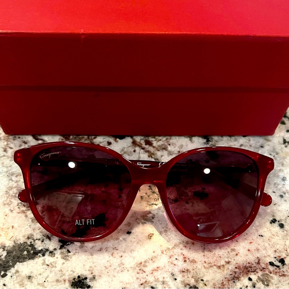 Salvatore Ferragamo Sunglasses Red NEW!